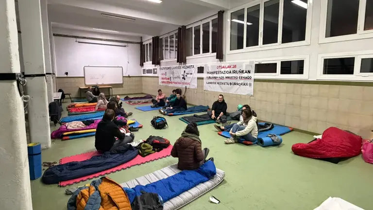 Momento del encierro en el centro de FP. CEDIDA