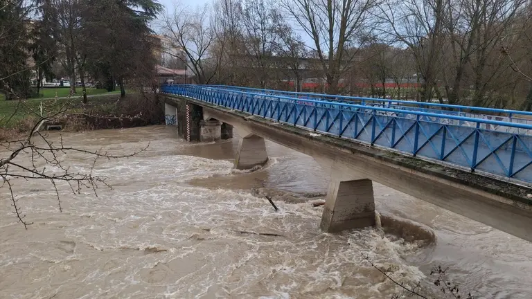 El r&iacute;o Arga a su paso por Pamplona. EUROPA PRESS