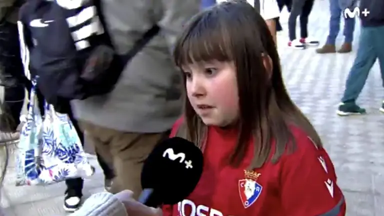 La peque&ntilde;a rojilla, entrevistada el s&aacute;bado en El Sadar