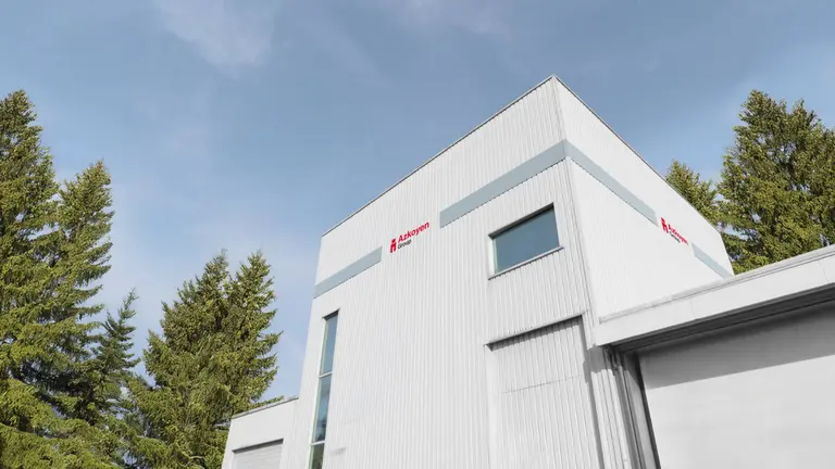 Fachada de las instalaciones de Grupo Azkoyen. CEDIDA