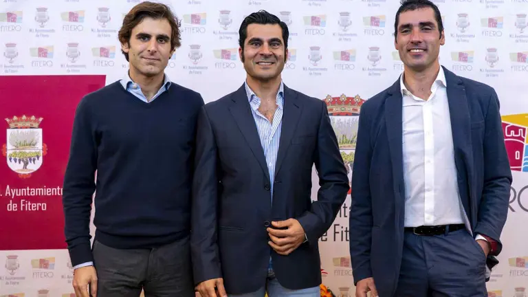 Los tres toreros navarros que participaran en el festejo de Fitero: Javier Mar&iacute;n, Javier Exp&oacute;sito y Javier Ant&oacute;n.
