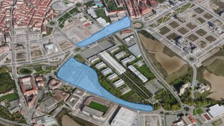 Imagen de las zonas a las que afecta el PSIS de la UPNA. AYUNTAMIENTO DE PAMPLONA