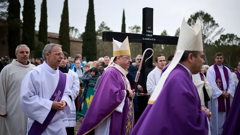 El arzobispo de Pamplona y Tudela, Florencio Rosell&oacute;, en la misa que ha clausurado las Javieradas 2026