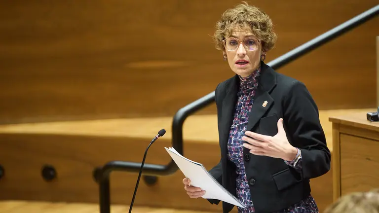 Pleno del Parlamento de Navarra. Mar&iacute;a Chivite. NAVARRA.COM