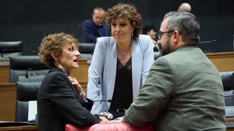 Pleno del Parlamento de Navarra. Chivite, Unzu y Rem&iacute;rez. NAVARRA.COM