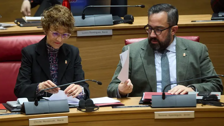 Pleno del Parlamento de Navarra. Chivite y Rem&iacute;rez. NAVARRA.COM