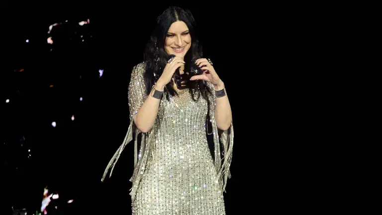 Concierto de Laura Pausini en el pabell&oacute;n Navarra Arena de Pamplona que supone el inicio de su gira mundial Yo Canto World Tour 2026/2027. I&Ntilde;IGO ALZUGARAY
