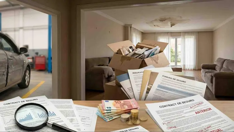 Imagen de archivos de seguros. IA