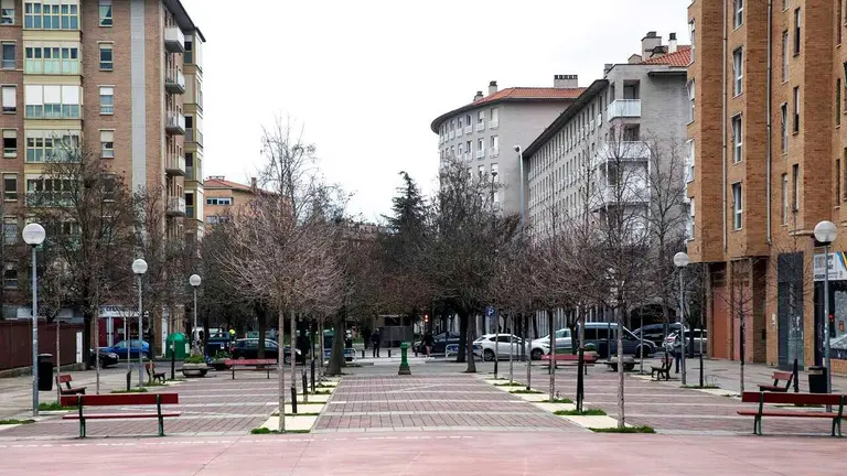 Una vista del barrio de la Rochapea en Pamplona.