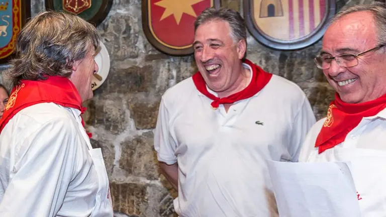 Joseba Asiron, cuando disfrutaba de los actos de Napardi en Pamplona.