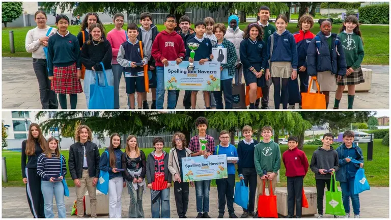 Arriba la fotograf&iacute;a de los participantes de primaria y abajo los de secundaria. CEDIDA