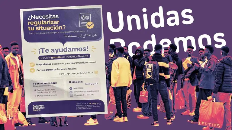 Campa&ntilde;a de Podemos en Tudela.