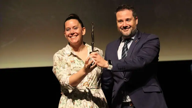 Alejandro Toquero, alcalde de Tudela recoge el Esp&aacute;rrago Oro. AYUNTAMIENTO DE TUDELA