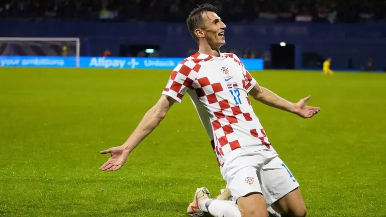 Ante Budimir, jugador de Osasuna en el Mundial con Croacia.