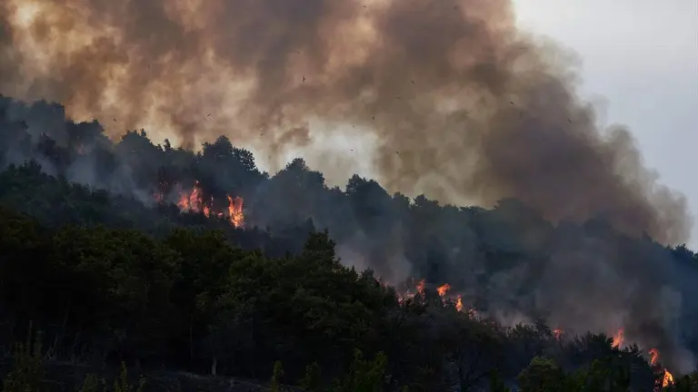 Im&aacute;genes del incendio de Ezcabarte. EUROPA PRESS