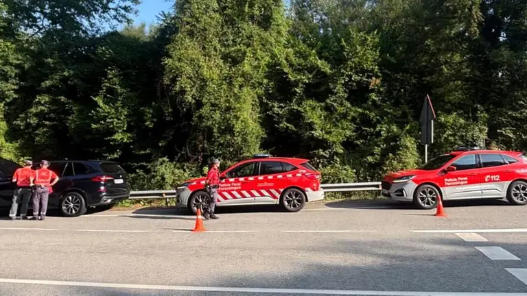 Im&aacute;genes de control de carretera de Polic&iacute;a Foral de Navarra. CEDIDA