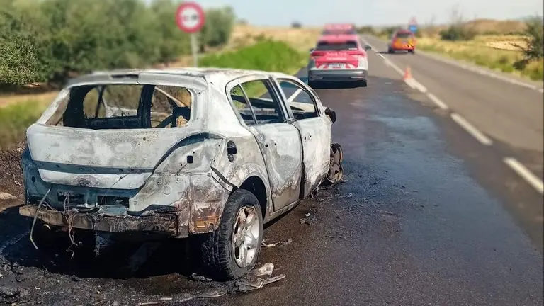 Imagen del veh&iacute;culo accidentado en Cintru&eacute;nigo. POLIC&Iacute;A FORAL