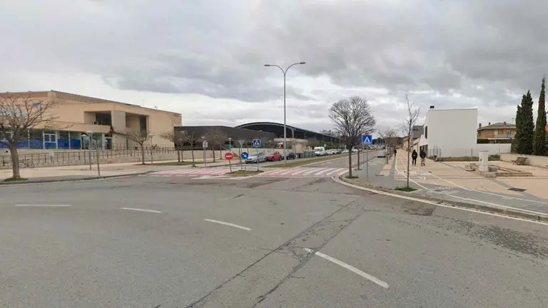 Una de las calles que se van a asfaltar en Tudela. GOOGLE MAPS