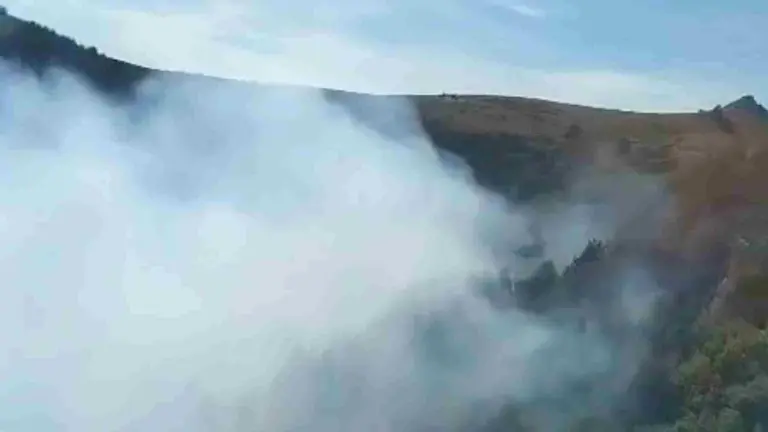 Se reactiva el incendio de Urzainqui. BOMBEROS DE NAVARRA