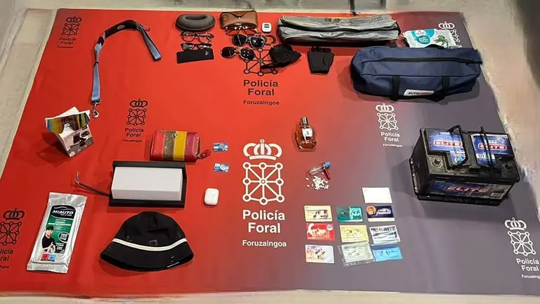 Imagen del material intervenido al ladr&oacute;n de Ablitas. POLIC&Iacute;A FORAL