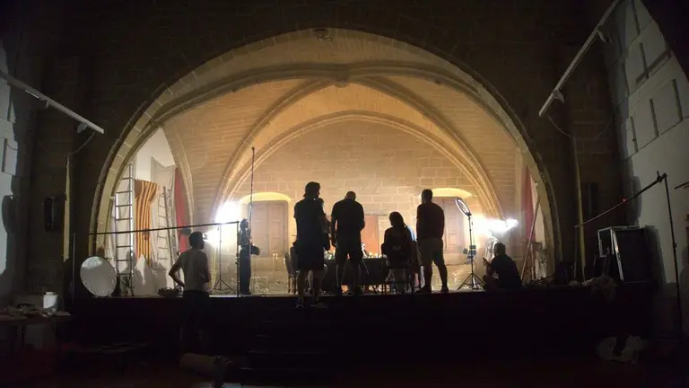 Imagen del rodaje de 'El rey de bastos'. CEDIDA
