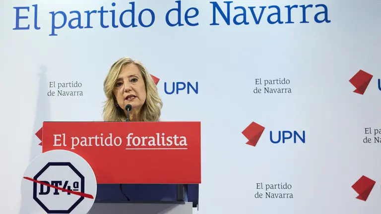 La presidenta de UPN, Cristina Ibarrola, presenta las enmiendas de la formaci&oacute;n regionalista al proyecto de ley foral de reconocimiento y reparaci&oacute;n de las v&iacute;ctimas del terrorismo. I&Ntilde;IGO ALZUGARAY