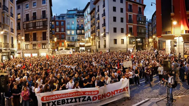 Imagen de la concentraci&oacute;n en Pamplona. EFE