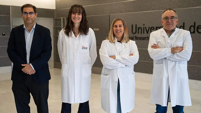 Francisco Javier Planes, Naroa Barrena, Edurne San Jos&eacute;-En&eacute;riz y Xabi Agirre, coordinadores del estudio. CIMA