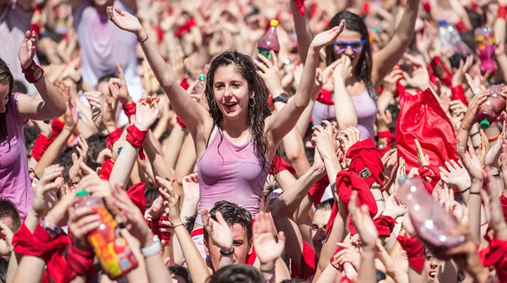 Chupinazo de San Fermín 2016 desde la Plaza del Castillo. DANIEL FERNÁNDEZ (4)