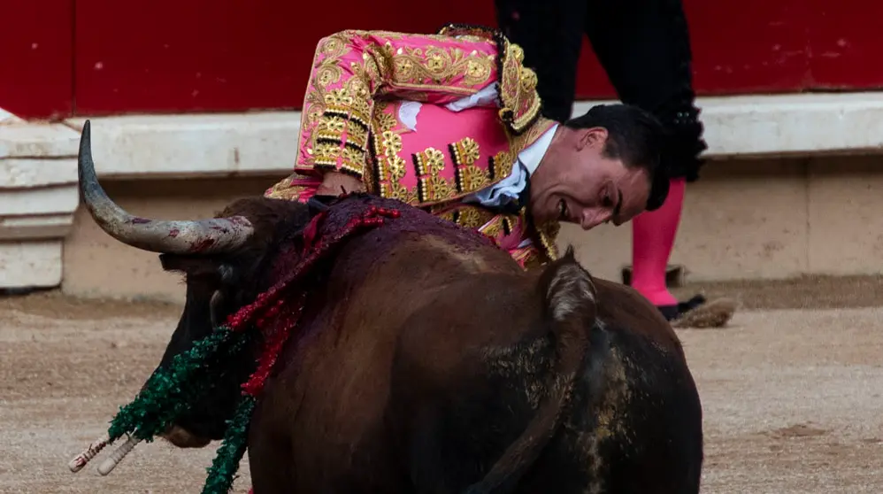 Tercera corrida de San Fermín con toros de Cebada Gago para Octavio Chacón, Luis Bolívar y Juan del Álamo. MIGUEL OSÉS (4)