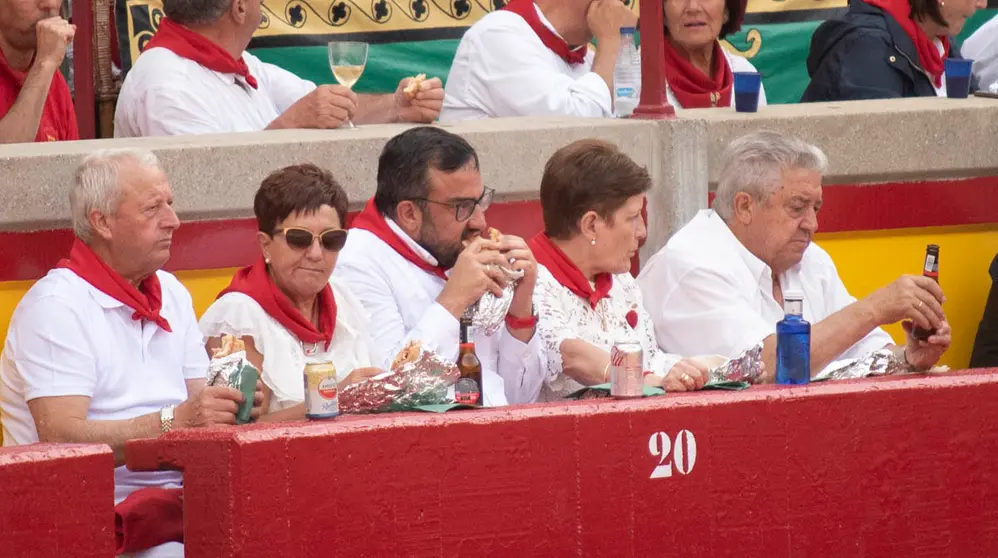 Rejones en la Plaza de toros de Pamplona en San Ferm&iacute;n 2022. IRAITZ IRIARTE.