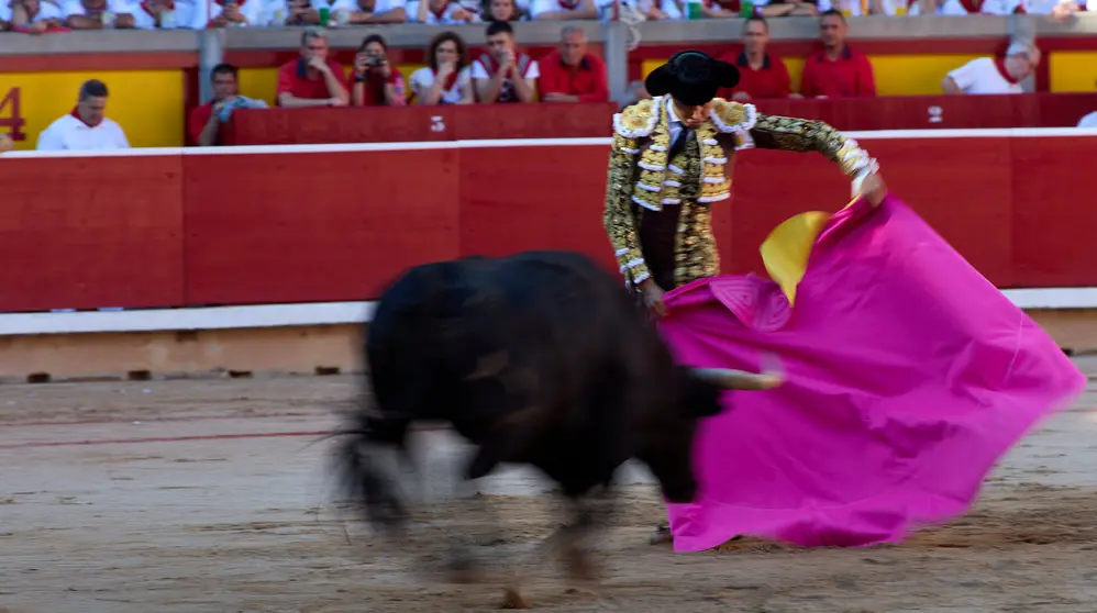 Sexta corrida de la Feria del Toro de San Ferm&iacute;n 2024 con toros de Jandilla para Cayetano Rivera, Roca Rey y Pablo Aguado. I&Ntilde;IGO ALZUGARAY