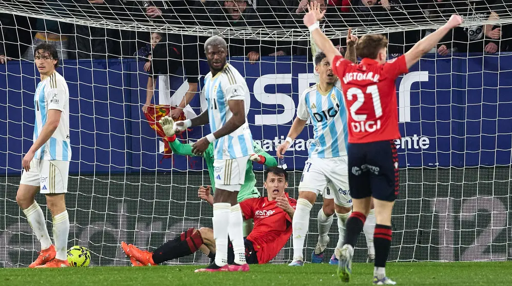 Partido de La Liga EA Sports entre CA Osasuna y Real Oviedo disputado en el estadio de El Sadar en Pamplona. I&Ntilde;IGO ALZUGARAY
