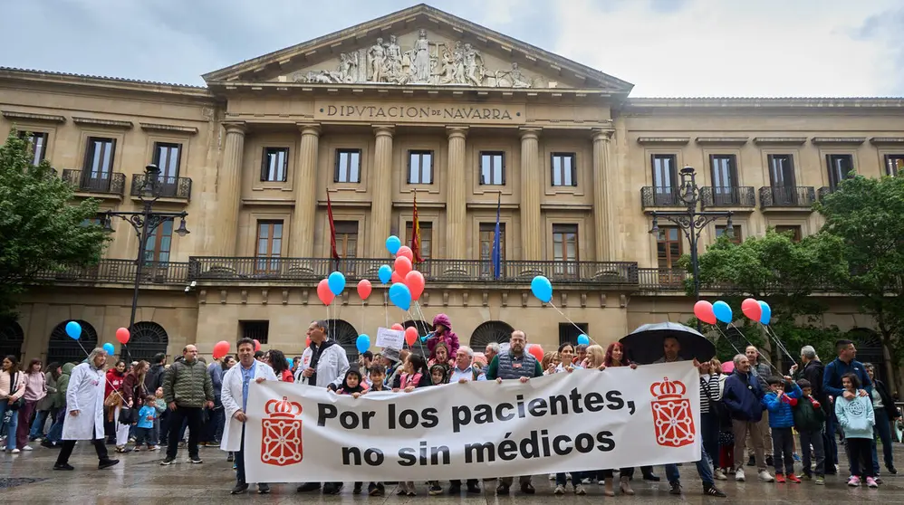 Manifestaci&oacute;n en defensa de la profesi&oacute;n m&eacute;dica convocada por el Sindicato M&eacute;dico de Navarra (SMN). NAVARRA.COM