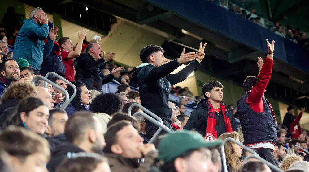 La grada del estadio de El Sadar durante el partido de La Liga EA Sports entre CA Osasuna y Atl&eacute;tico Madrid disputado en Pamplona. I&Ntilde;IGO ALZUGARAY