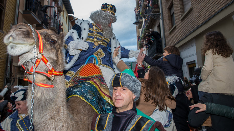 La llegada de los Reyes Magos a Pamplona, en imágenes