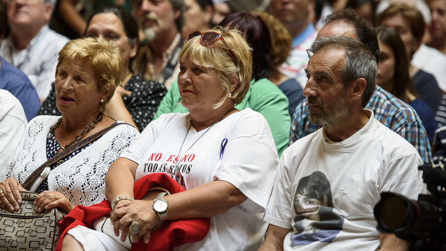 Homenaje a Nagore Laffage, asesinada en 2008 durante las fiestas de San Fermín en Pamplona. PABLO LASAOSA