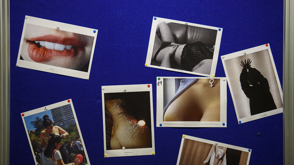 La UPNA acoge en su Aulario una exposición de fotografía erótica realizada por los estudiantes de la Universidad. PABLO LASAOSA 04