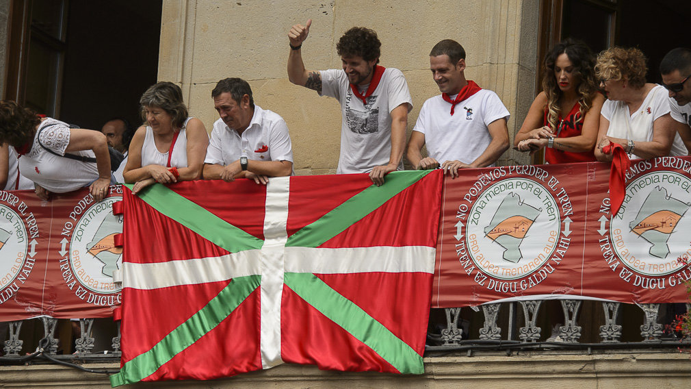 Chupinazo de las fiestas de Tafalla 2018. PABLO LASAOSA 01