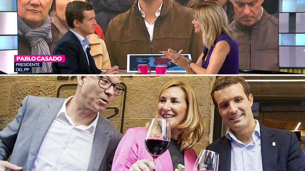 GALERIA - De 'Un café con Susanna' a un vermú con Beltrán en Pamplona: el viaje de Casado a Navarra