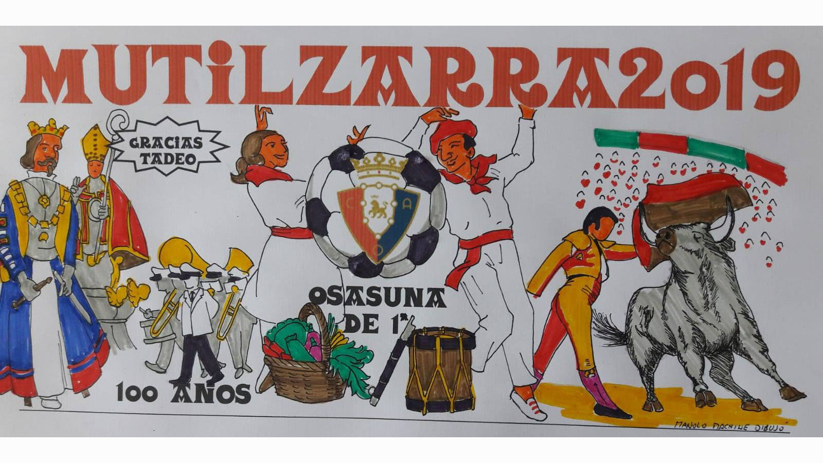 Pancarta de la Peña Mutilzarra CEDIDA