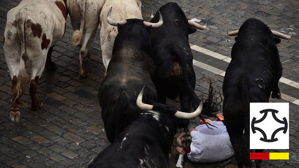 El encierro del 7 de julio: Los toros de Puerto de San Lorenzo inauguran San Fermín por segundo año consecutivo