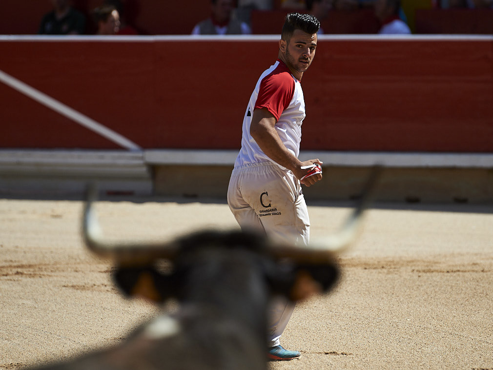 Concurso de anillas de los sanfermines de 2019 en la plaza de toros de Pamplona. MIGUEL OSÉS