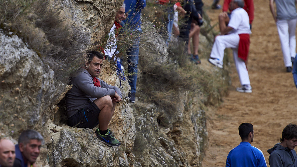 Tercer encierro de El Pilón de Falces con la ganadería falcesina de Teodoro Vergara. MIGUEL OSÉS