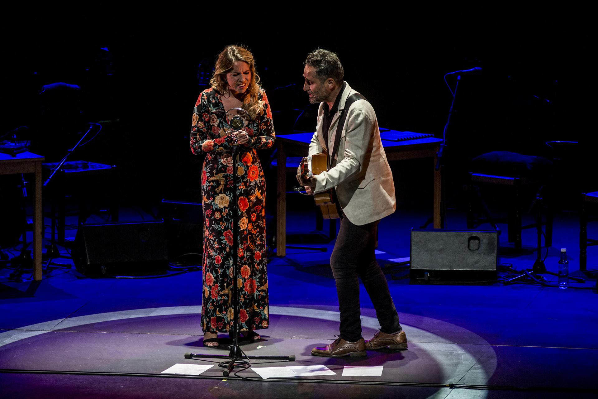 Jorge Drexler y Rocío Márquez ‘Aquellos puentes sutiles durante su concierto en Baluarte
