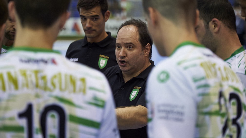 Iñaki Ániz. Anaitasuna se enfrenta al Liberbank Cuenca en el Pabellón Anaitasuna. MIGUEL OSÉS
