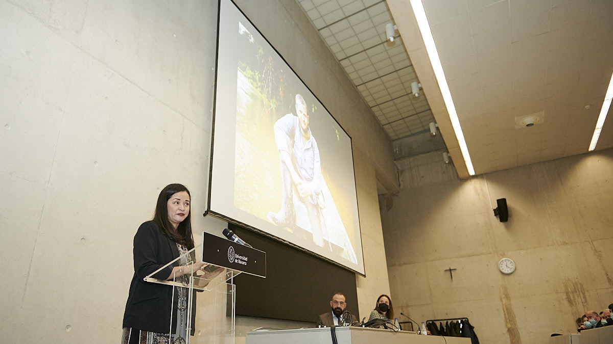La Universidad de Navarra entrega el Premio Luka Brajnovic a título póstumo al periodista David Beriáin. PABLO LASAOSA