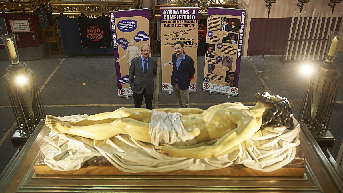 La Hermandad de la Pasión del Señor presenta el proyecto de un nuevo paso de 'Cristo Resucitado’. PABLO LASAOSA