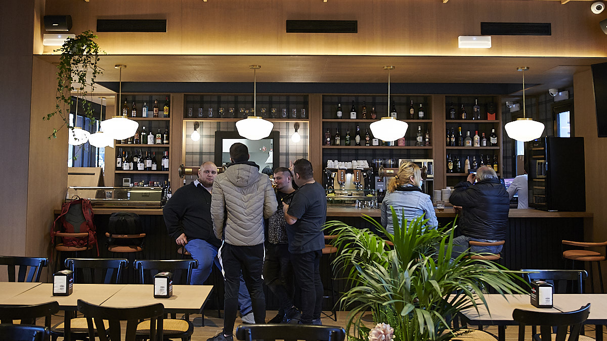Arriola Arena, nuevo establecimiento hostelero en la calle Pablo Antoñana, en el barrio Arrosadía de Pamplona. PABLO LASAOSA