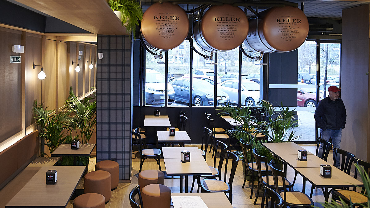 Arriola Arena, nuevo establecimiento hostelero en la calle Pablo Antoñana, en el barrio Arrosadía de Pamplona. PABLO LASAOSA